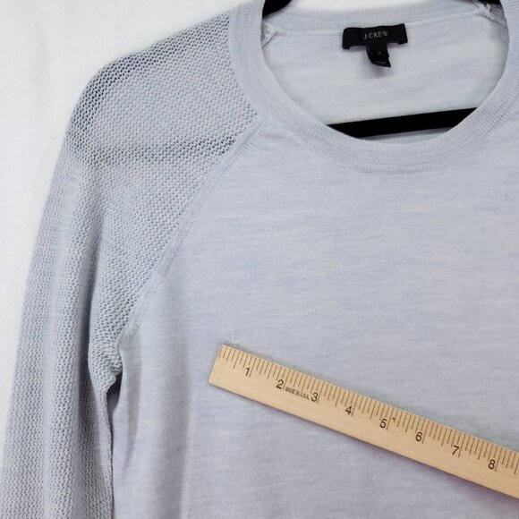 J Crew Merino Wool Lightweight Sweater Womens Small Open Knit Long Sleeve - Picture 5 of 16